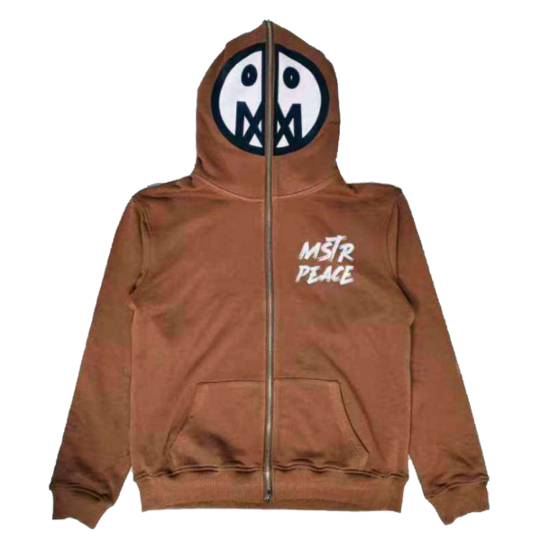 "Face The Master" Hoodie (Brown) 5